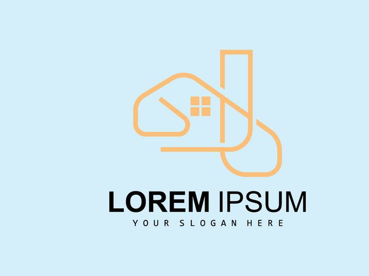 House Logo, Building Furniture Design, Construction Vector, Property Brand Icon, Real Estate, Housing