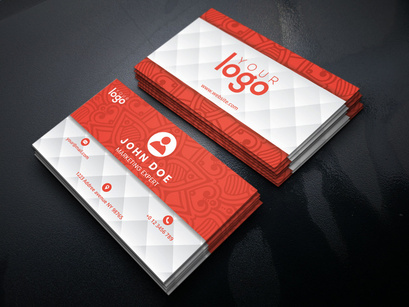 Corporate business card with mandala background
