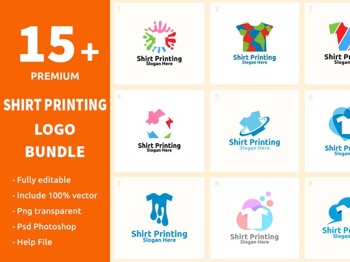 15+ Shirt Printing Logo Bundle