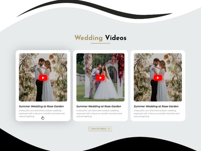 Wedding Videographer Website UI Kit