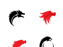 Dragon Head Vector Logo Illustration