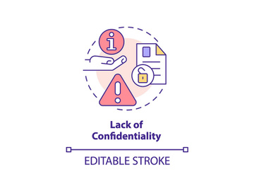 Lack of confidentiality concept icon preview picture