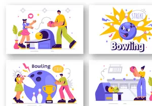 13 Bowling Game Illustration