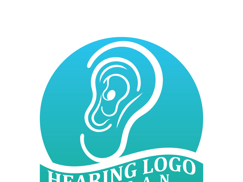 Hearing logo template and symbol vector icon design