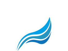 Wave beach vector illustration design logo