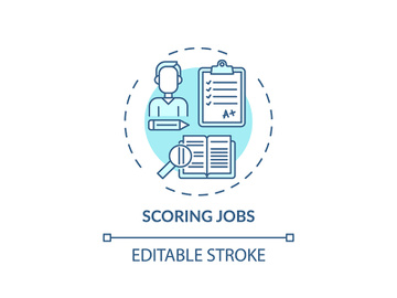 Scoring jobs concept icon preview picture