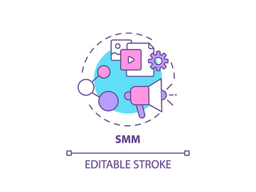 Smm concept icon preview picture