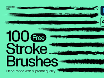 Free 100 Stroke Photoshop Brushes preview picture