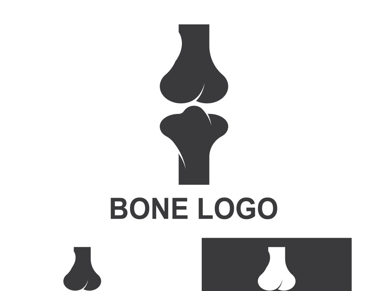 Bone logo design.logo for nursing, medical, orthopedic.