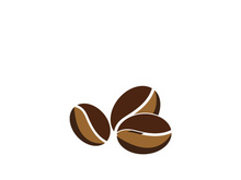 coffee bean icon vector illustration template