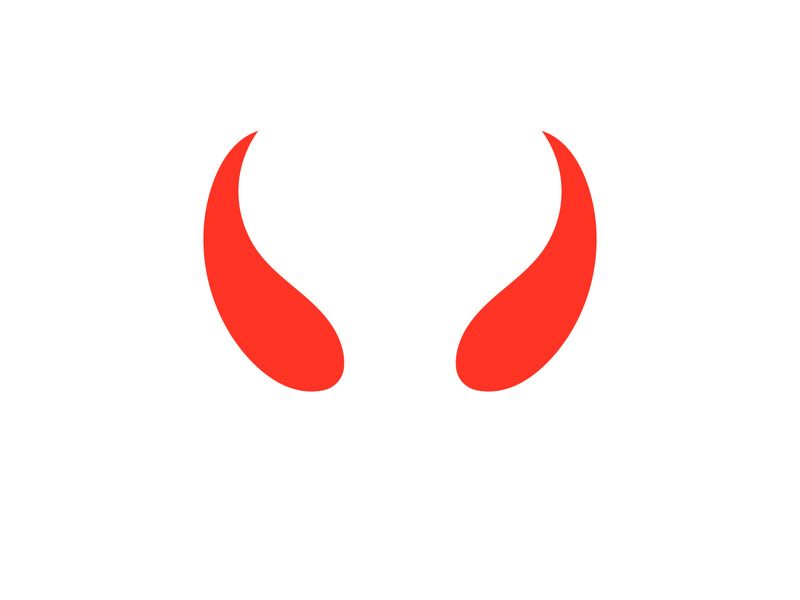 Devil horn red logo icon