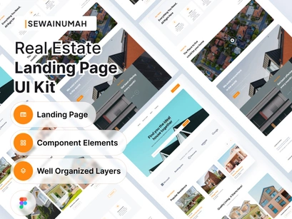 Sewainumah - Real Estate Landing Page UI Kit