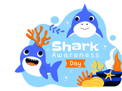 10 Shark Awareness Day Illustration