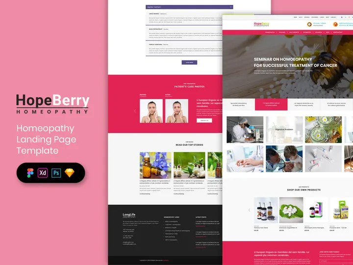 Homeopathy Landing Page Template