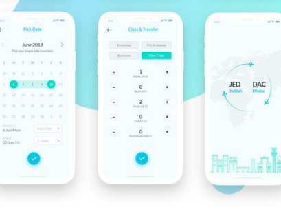 Tourex: Flight booking app design template