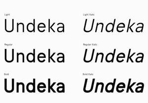 Undeka Typeface