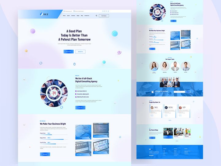 Sass Landing page  Ui Design