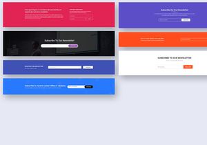 30 Newsletter Blocks Widgets for Web UI Kit