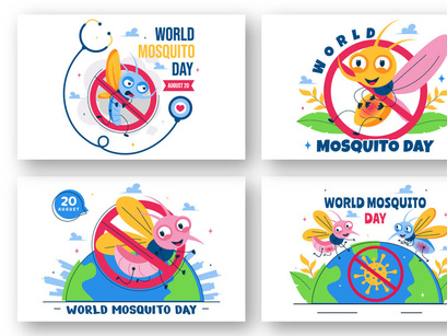10 World Mosquito Day Illustration