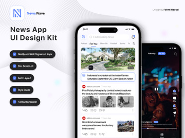 NewsWave - News App UI Kits preview picture
