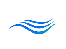 Water wave icon vector