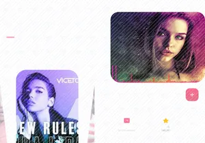 Glass Effect Music Player