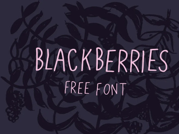 Blackberries Free Font preview picture