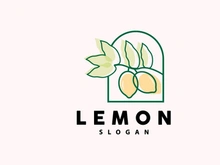 Lemon Logo, Luxurious Elegant Minimalist Design