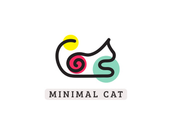 Cat Logo Creative Minimal Vector Design Template preview picture