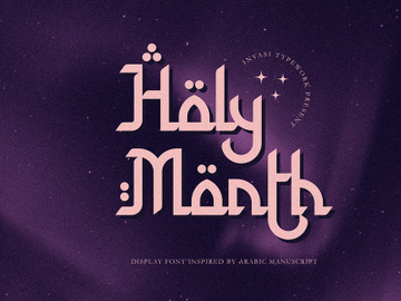 Holy Month - Arabic Display Font preview picture