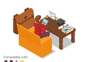 Online education illustration v2