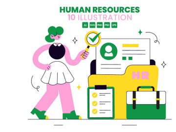 10 Human Resources Illustration preview picture