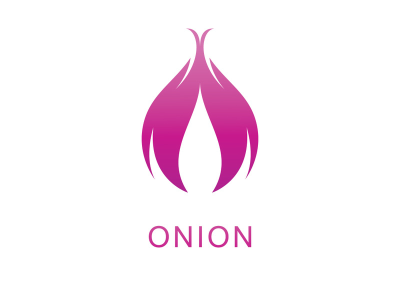 Onion logo vector , red onion icon . illustration Simple onion symbol