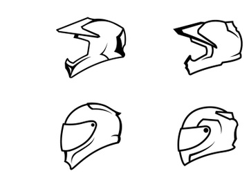 motorcycle helmet vector logo design template preview picture