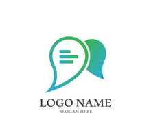 Speech bubble icon logo template vector illustration