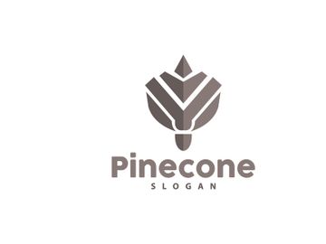 Pine Cone Logo, Elegant Luxury Pine Simple Design preview picture