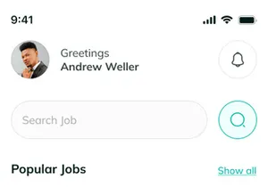Job Finding app design kit