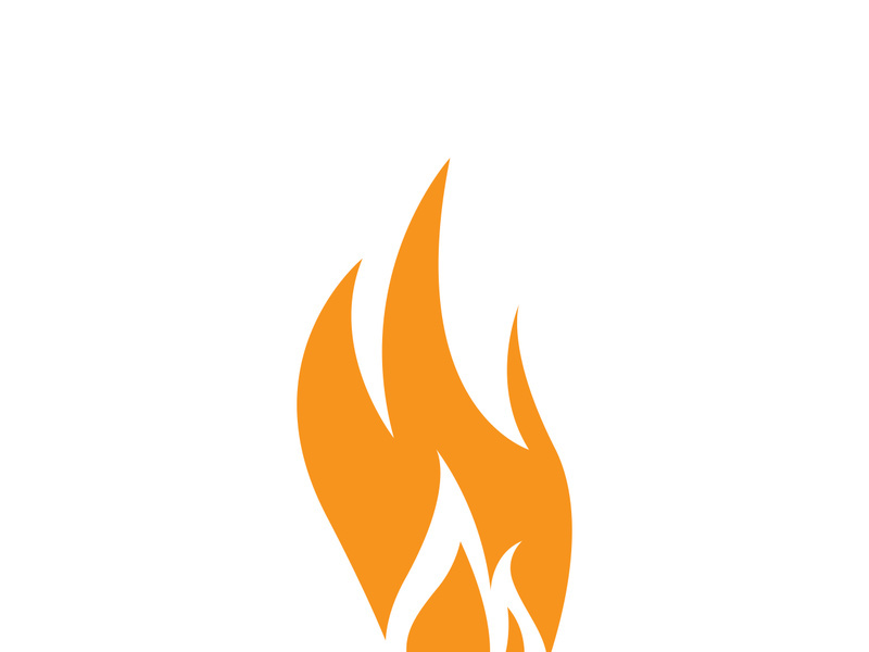 Fire logo design illustration and fire symbol icon vector