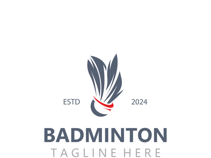 Badminton Shuttlecock logo icon design for Sport Badminton Championship club competition