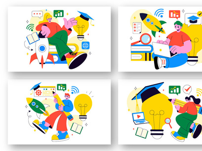 10 EdTech Startup Illustration