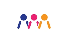 Community peole team group colorful logo