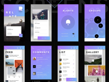 Relate  UI kit: Sketch and Photoshop preview picture
