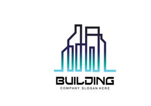 City Building Construction Logo Design Premium Quality Line Vector Illustration