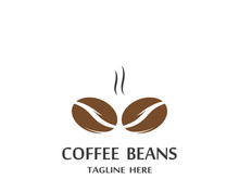 Premium coffee bean logo design.