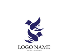 Dove bird logo vector design illustration