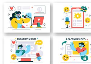10 Social Media Reaction Video Illustration