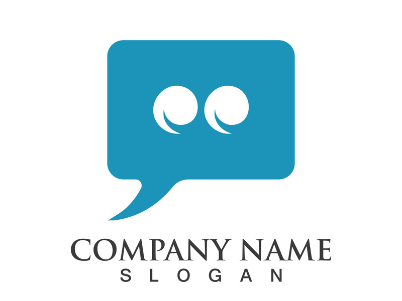 message bubble logo and symbol speech icon illustration