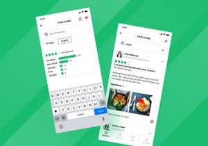 Travel and tourism mobile app screen design - Searching restaurant - volume 2