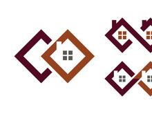 Home industrial Property concept icon logo illustration