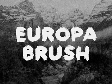 Europa Brush — FREE Textured Brush Font preview picture